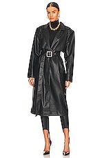 Faux Leather Trench