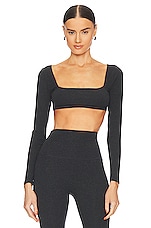 Product image of WeWoreWhat Longsleeve Square Neck Bra Top. Click to view full details