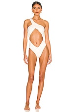 Product image of WeWoreWhat Asymmetrical Cross Over One Piece. Click to view full details
