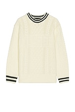 Cable Crewneck Knit Sweater