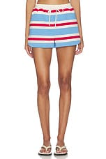 Striped Cotton Jersey Shorts - thumbnail 4