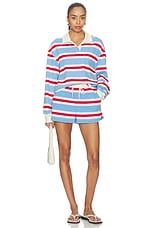 Striped Cotton Jersey Rugby Pullover - thumbnail 7