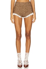 Lace Trimmed Herringbone Short
