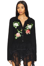 Rose Intarsia Cardigan