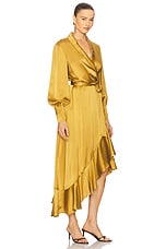 Silk Wrap Midi Dress - thumbnail 5
