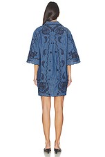 Aster Embroidered Denim Mini Dress - thumbnail 6