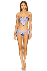 Zimmermann Maxine Scarf Tie Bikini in Cornflower Paisley REVOLVE