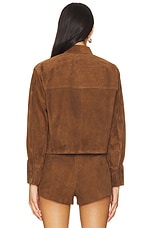 x REVOLVE Cropped Hair-on Cowhide Leather Jacket - thumbnail 7