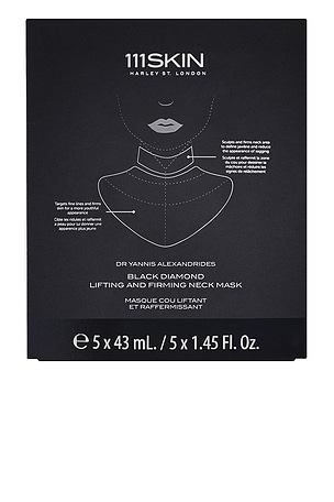 LOT DE MASQUES EN FEUILLES BLACK DIAMOND LIFTING AND FIRMING NECK MASK 111Skin