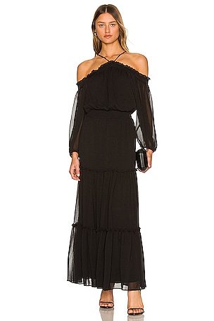 off shoulder party dress for ladies Lady Black Tie - Paris Gown - Fully Embellished Off The Shoulder Evening Gown