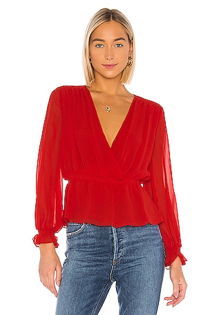 Ribbonbit Tippy Shirring Blouse Vネック Ribbonbit Tippy Shirring Blouse Vネック Amazon.com: Women