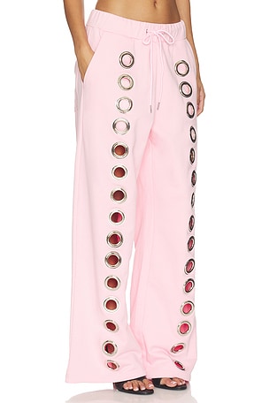 1XBLUE Eyelet Tracksuit Bottoms in Pink. Size S. Also