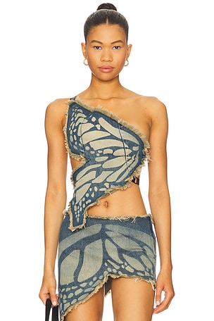 Butterfly Top 1XBLUE