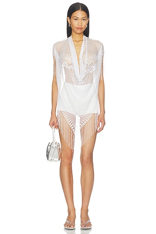 White Upcycled Lace Top 1XBLUE