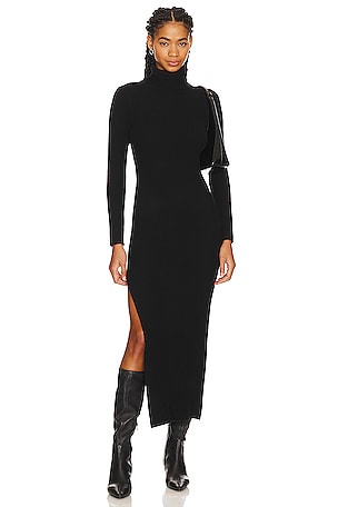 Sheer Opaque midi dress in black - Wolford