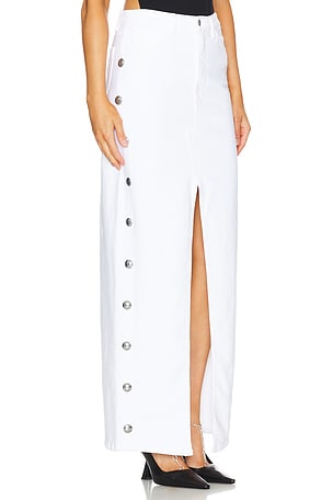 3x1 Elizabella Long Skirt in White