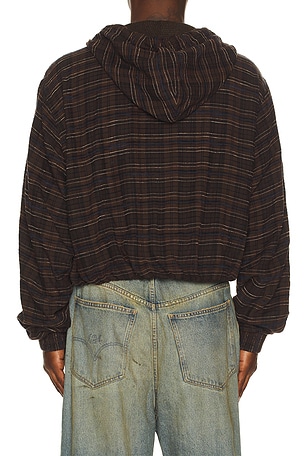 424 Wrapped Hoodie in Brown. Size XL/1X. Also