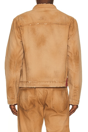 424 Collection Trucker Jacket in Brown