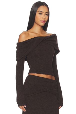 4th & Reckless Selene Top in Chocolate. Size UK 8 / US S. Also