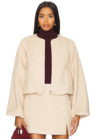 LPA Quinn Pullover Jacket in Light Beige REVOLVE