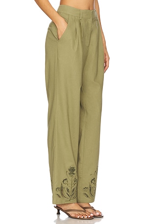 4th & Reckless Tyra Trousers in Army