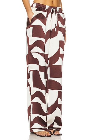 4th & Reckless Bradie Printed Trouser in Brown