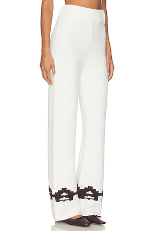 4th & Reckless Janine Trouser in White,Chocolate. Size XXL. Also