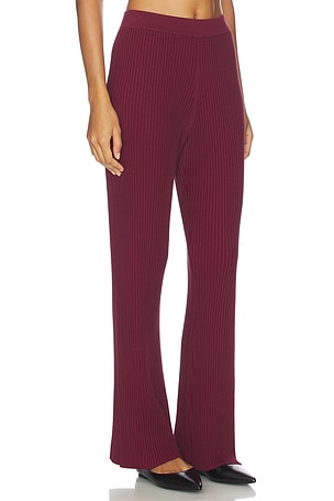 4th & Reckless Calrine Knit Trouser in Burgundy