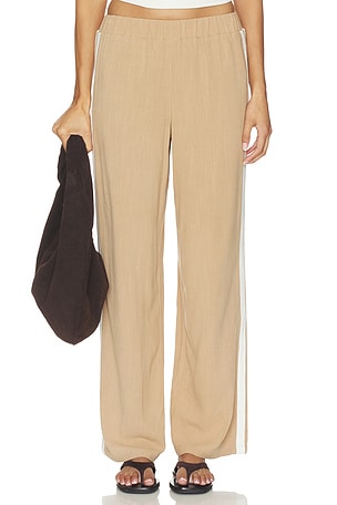 4th & Reckless Linen Tameka Trousers in Taupe