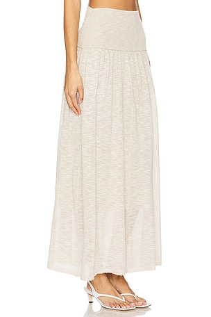 4th & Reckless Nikki Semi Sheer Skirt in Beige