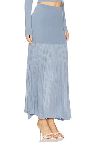 4th & Reckless Nancy Knit Maxi Skirt in Blue