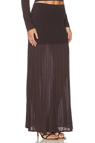 4th & Reckless Nancy Skirt in Chocolate. Size XS. Also