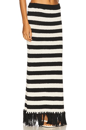 4th & Reckless Lauryn Knitted Maxi Skirt in Black. Size XS. Also