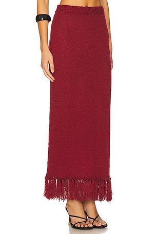 4th & Reckless Gabby Knitted Maxi Skirt in Burgundy. Size XXL. Also