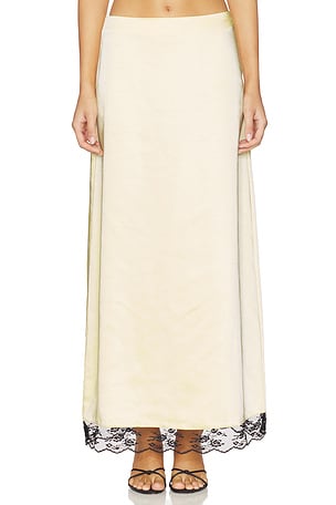x REVOLVE Rena Satin And Lace Skirt 4th & Reckless
