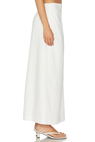 4th & Reckless Brody Linen Blend Skirt in White