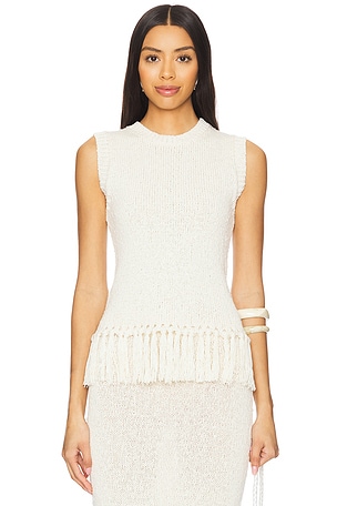 Lauryn Knit Fringe Top 4th & Reckless