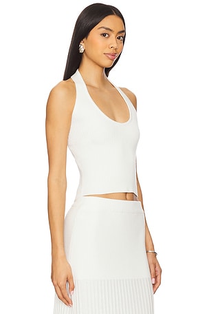 4th & Reckless Ivey Knit Halter Top in Ivory