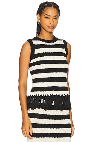 4th & Reckless Lauryn Knitted Top in Black