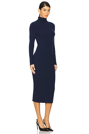 525 Kylie Rib Dress in Navy