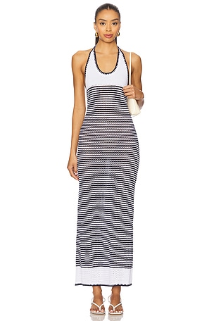 Dena Striped Halter Maxi Dress 525