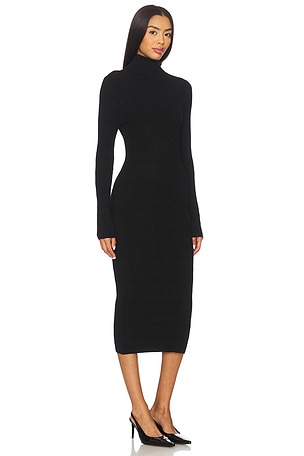 525 America Eleanor All Over Stitch Bodycon Dress in Black. Size XS. Also