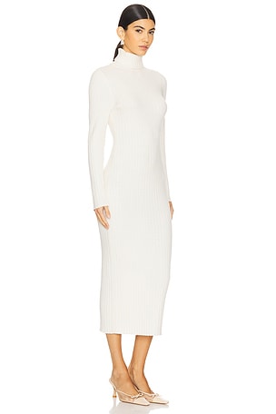 525 Kylie Rib Dress in Cream