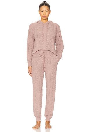 Hallie Chenille Cable Hoodie & Jogger Set 525