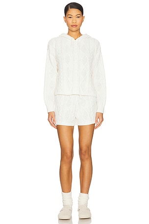 Sutton Chenille Cable Hoodie & Short Set 525