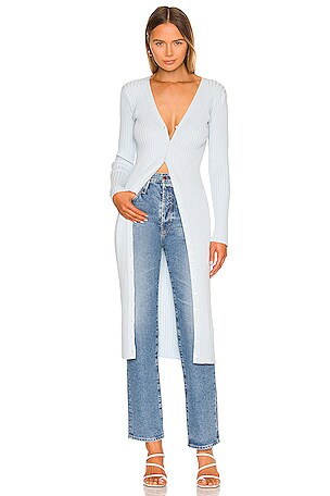 Wide Rib Long Cardigan 525