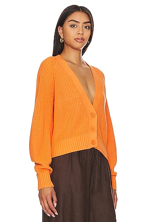 525 Rumi Shaker Cardigan in Orange