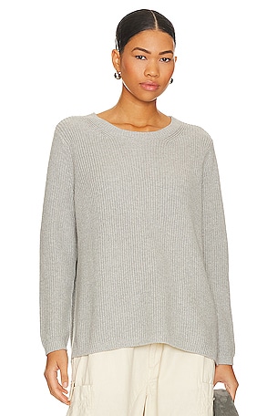 Heather Grey Confetti Cable Knit Sweater