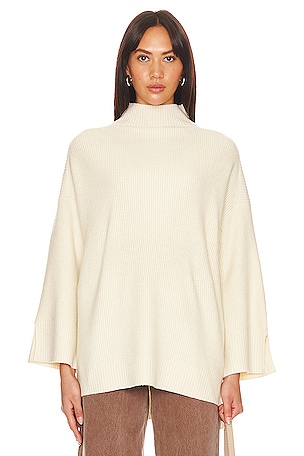 Wilhelmina Funnel Neck Tunic Pullover Sweater 525