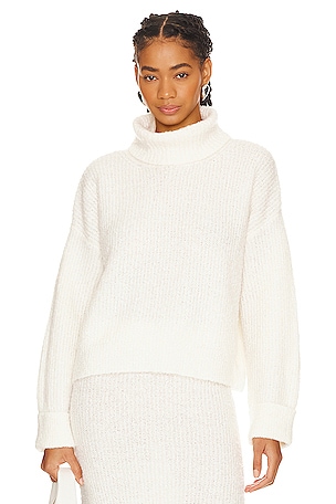 Women's White Turtleneck, Mock Neck, & Cowl Neck Sweaters